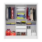 Roupeiro 3 Portas Casal Com 2 Espelhos Aurora Branco - M. Ara