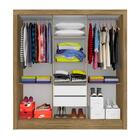 Roupeiro 3 Portas Casal Com 3 Espelhos Aurora Boreal - M. Ara