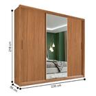 Roupeiro 3 Portas Casal Liverpool Flex Amêndola Off White