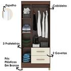 Roupeiro 3 Portas Com Espelho Rp132 Fell