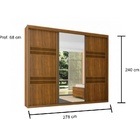 Roupeiro 3 Portas Correr Polidoro Sky Móveis Bettio Topázio