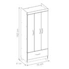 Roupeiro 3 Portas Davis Branco