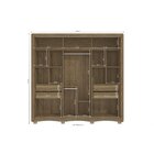 Roupeiro 3 Portas De Correr 4 Gavetas Com Pés Nogueira