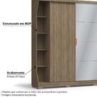 Roupeiro 3 Portas De Correr 6 Gavetas E Espelho F542 Kappesbe