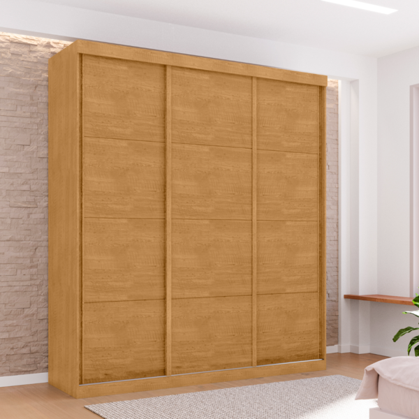 Roupeiro 3 Portas E 3 Gavetas Turvo Naturalle