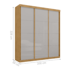 Roupeiro 3 Portas E 3 Gavetas Turvo Naturalle Off White