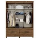 Roupeiro 3 Portas Elgort Castanho Wood Flex Avelã Wood