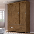 Roupeiro 3 Portas Elgort Castanho Wood Flex Avelã Wood