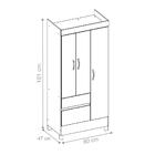 Roupeiro 3 Portas Smith Ébano