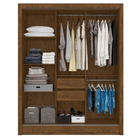 Roupeiro 3 Portas Thompson Castanho Wood