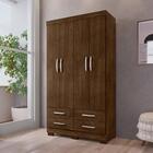 Roupeiro 4 Gavetas E 4 Portas Geleen Malbec