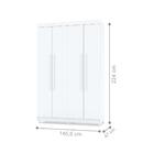 Roupeiro 4 Portas Chery Branco