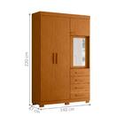 Roupeiro 4 Portas Com Espelho Lapa Cinamomo