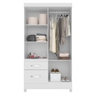 Roupeiro 4 Portas Damon Branco Flex Rosa Azul Lilás Com Espel