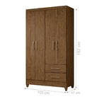 Roupeiro 4 Portas Joseph Castanho Wood