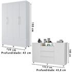 Roupeiro 4 Pt E Comoda Sapateira 3 Gv Ro