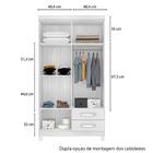 Roupeiro 4p 2g Moden 3565 100 Cm Incp