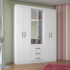 Roupeiro 5 Portas 3 Gavetas Belfast Branco