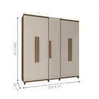 Roupeiro 5 Portas Arezzo Cinamomo Off White