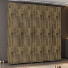 Roupeiro 5 Portas Com Sapateira Vanda Amadeirado