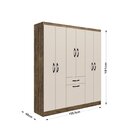 Roupeiro 6 Portas 181cm X 159,5cm X 40cm Laguna Itaúba/off Wh
