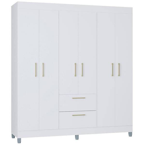 Roupeiro 6 Portas 2 Gavetas 963 Poqq