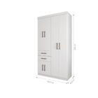 Roupeiro 6 Portas 2 Gavetas Baltimore Branco