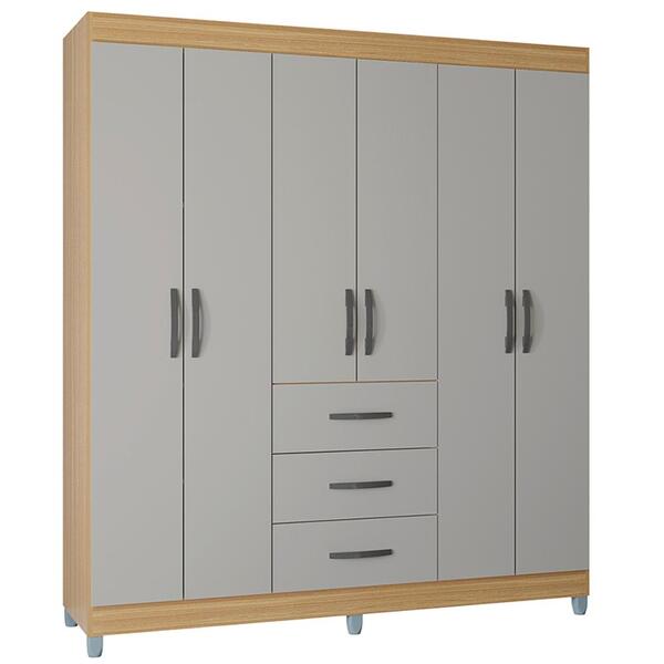 Roupeiro 6 Portas 3 Gavetas 945 Poqq