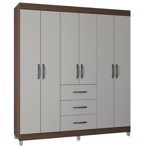 Roupeiro 6 Portas 3 Gavetas 945 Poqq