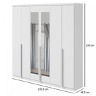 Roupeiro 6 Portas 6 Gavetas Alonzo Com Espelho Lopas