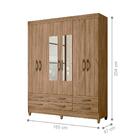 Roupeiro 6 Portas Benfica Com Espelho Freijó