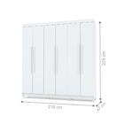 Roupeiro 6 Portas Bentley Branco