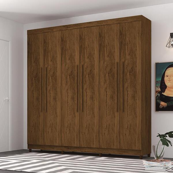 Roupeiro 6 Portas Bentley Imbuia Rústico