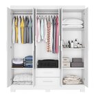 Roupeiro 6 Portas Com 2 Gavetas Nt 5130 Com Pé Flex Branco Ne