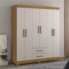 Roupeiro 6 Portas Com 2 Gavetas Nt 5130 Com Pé Flex Freijó Tr