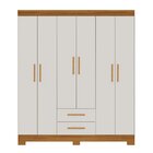 Roupeiro 6 Portas Com 2 Gavetas Nt 5130 Com Pé Flex Freijó Tr