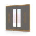 Roupeiro 6 Portas Com Espelho Bentley Nature Alasca