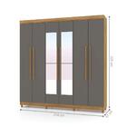 Roupeiro 6 Portas Com Espelho Bentley Nature Alasca