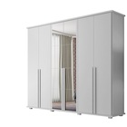 Roupeiro 6 Portas Com Espelho Estrela Branco – Rv Móveis