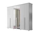 Roupeiro 6 Portas Com Espelho Estrela Branco – Rv Móveis