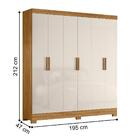 Roupeiro 6 Portas Delhi Freijó Off White