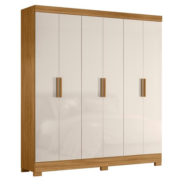 Roupeiro 6 Portas Delhi Freijó Off White