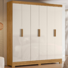 Roupeiro 6 Portas Delhi Freijó Off White