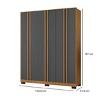 Roupeiro 6 Portas E 2 Gavetas Miami Carvalho Americano/ Grafi