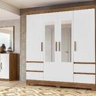 Roupeiro 6 Portas Maragogi Com Espelho Naturale Branco