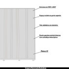 Roupeiro 6 Portas Mirabell Mdp Branco G11 - Gran Belo