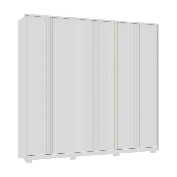 Roupeiro 6 Portas Mirabell Mdp Branco G11 - Gran Belo