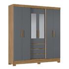 Roupeiro 6 Portas Porto Freijó Cinza