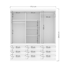 Roupeiro 6 Portas Teles Branco