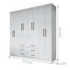 Roupeiro 8 Portas Florida Branco